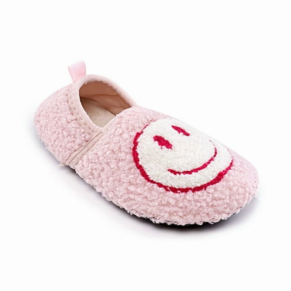 Smile Face Slippers Kids Cute Toddler House Slippers for Boys Girls Soft Non-Slip Home Shoes Warm Cozy Socks