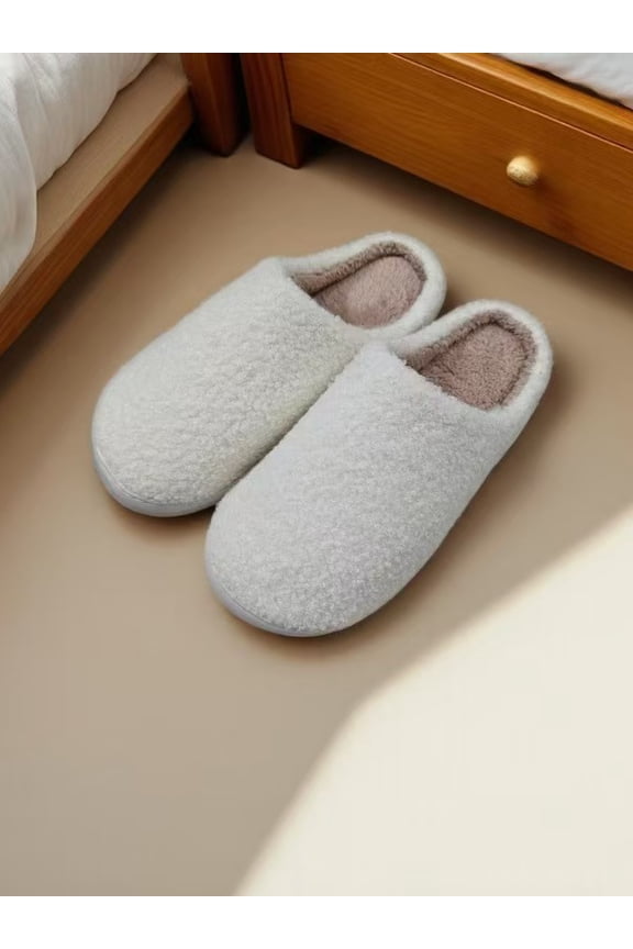 Smile Face Slippers for Women and Men, Retro Comfy Warm Soft Fuzzy Plush Slip-On House Shoes Funny Cute Happy Smile Home Fluffy Slipper for Indoor & Outdoor Slippers
