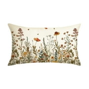 Smile Floral Daisy Fall Pillow Cover 18 x 20 Inch