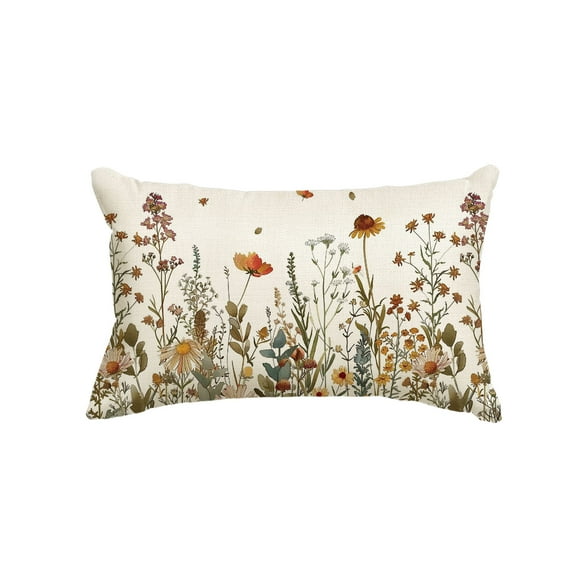 Sm:)e Floral Daisy Fall Pillow Cover 18 x 20 Inch