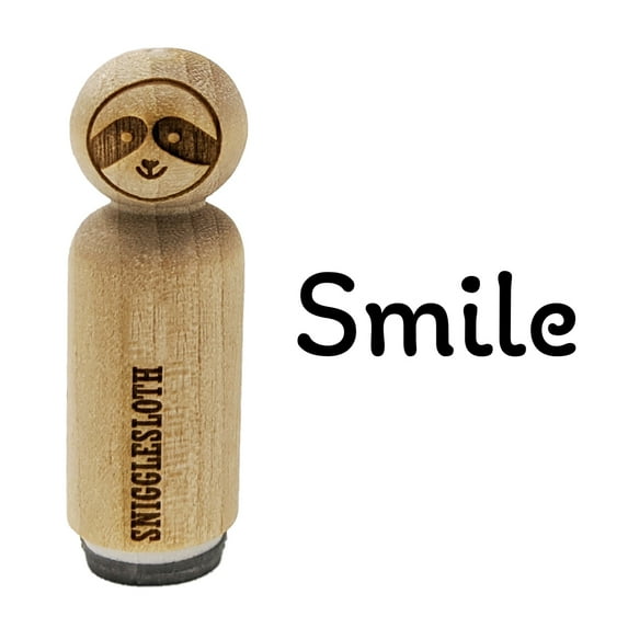 Smile Fun Text Rubber Stamp for Scrapbooking Crafting Stamping - Mini 1/2 Inch