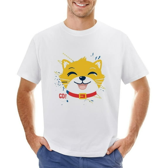Smile Go! Men’s Graphic T-shirt Vintage Short Sleeve Sport Tee White L