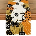 thumbnail image 1 of Smile Halloween Jack-O-Lantern Pumpkin Table Runner 13 x 90 Inch, 1 of 6