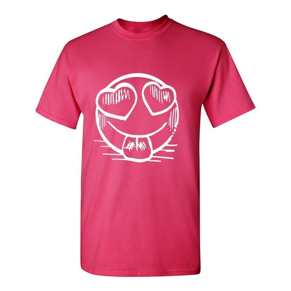 Smile Heart Sarcastic Humor Graphic Novelty Funny Youth T Shirt