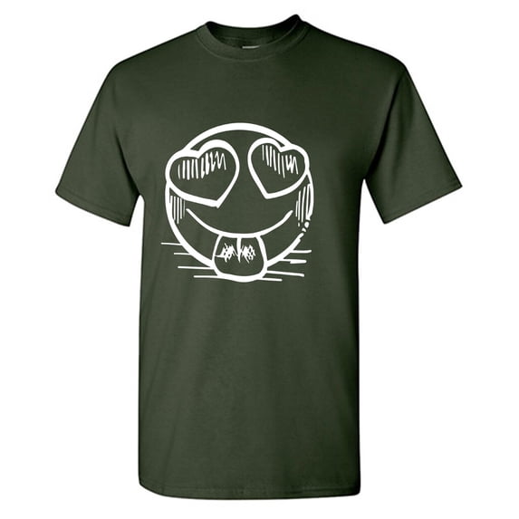 Smile Heart Sarcastic Humor Graphic Tees Gift For Mens Novelty Funny T Shirt