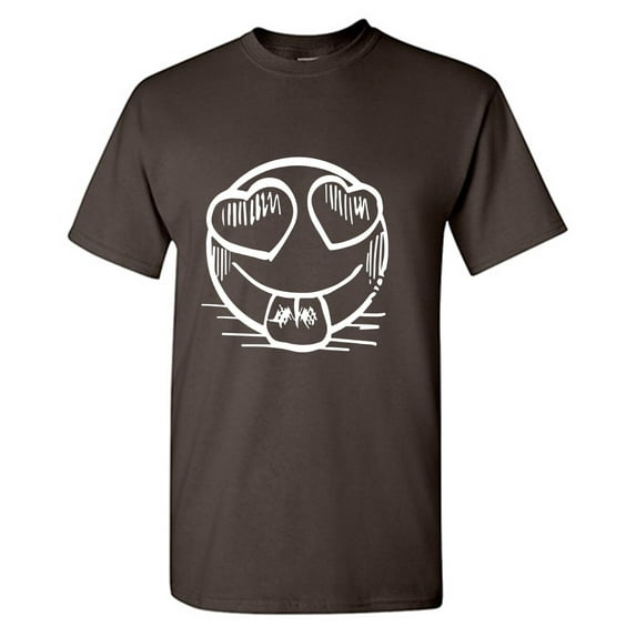 Smile Heart Sarcastic Humor Graphic Tees Gift For Mens Novelty Funny T Shirt