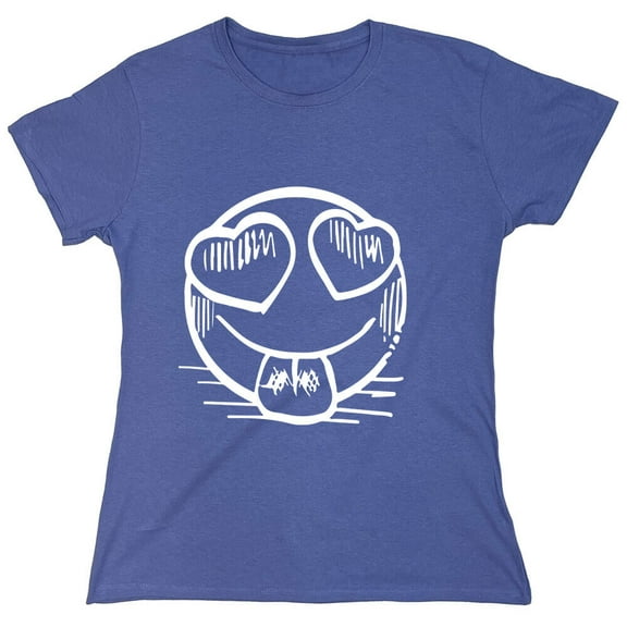 Smile Heart Sarcastic Humor Novelty Funny Women's Casual Tees