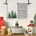 thumbnail image 1 of Sm:)e Snowflakes Christmas  Kitchen Towels Dish Towels, 18x26 Inch Winter Pine Trees Decoration Hand Towels Set of 2, 1 of 6