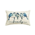thumbnail image 1 of Sm:)e Home Sweet Home Bluebird Family Watercolor Throw Pillow Cover, 12 x 20 Inch Blue Cushion Case Decoration for Sofa Couch, 1 of 7
