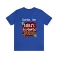 thumbnail image 1 of Smile, I'm Santa's Favorite Nurse Unisex Christmas Jersey Short Sleeve Tee, 1 of 4