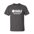 thumbnail image 1 of Smile It Makes People Wonder What You're Up To Sarcastic Joke Saying Graphic Tees Novelty Funniest Gift For Party Birthday Humor Funny T Shirt For Men, 1 of 5