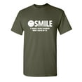 thumbnail image 1 of Smile It Makes People Wonder What You're Up To Sarcastic Joke Saying Graphic Tees Novelty Funniest Gift For Party Birthday Humor Funny T Shirt For Men, 1 of 5