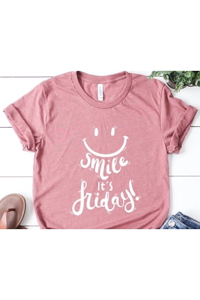 Smile Its Friday Shirt Teacher Motivational Tee