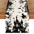 thumbnail image 1 of Smile Castle Tree Witch Black Halloween Table Runner 13 x 72 Inch, 1 of 8