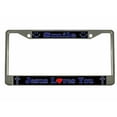 thumbnail image 1 of Smile Jesus Loves You Christian Jesus Cross Religious Faith Heavy Duty Metal License Plate Frame Personalise/Car Accessories Car Tag Holder Cover (Chrome/blk/Dark Blue), 1 of 6