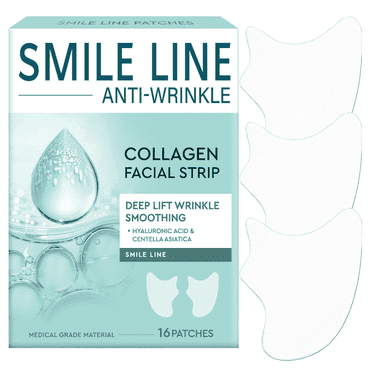 Smile Line Patches, Anti Wrinkle Patches For Smile, Silicone Face Patches Face Lift Tape for Smoothing Smile Lines, Say Goodbye to Smile Lines,16Pcs