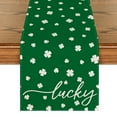 thumbnail image 1 of Smile Lucky Green Shamrock St. Patrick's Day Table Runner 13 x 90 Inch, 1 of 7