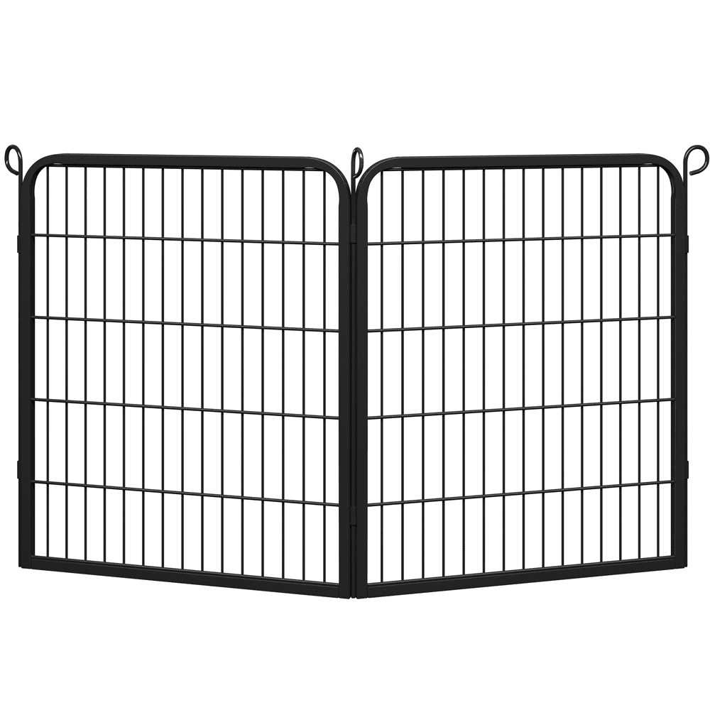 Alden Design 31.5″H Dog Playpen 2 Panels for Outdoor Indoor, Black