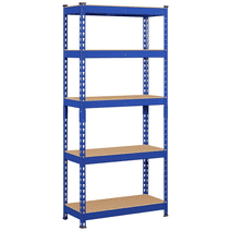 Smile Mart 5-Shelf Boltless & Adjustable Steel Storage Shelf Unit, Blue, Holds up to 330 lb Per Shelf