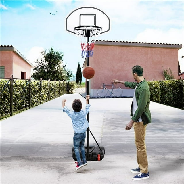 Smile Mart Adjustable Basketball Hoop System for Kids/Youth Indoor/Outdoor, 6.4-8.2 ft