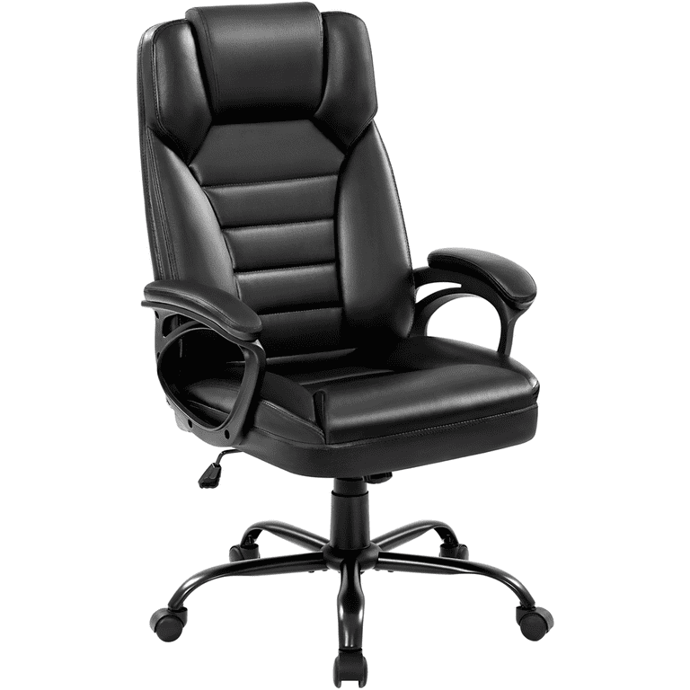 High back best sale faux leather chair