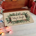 thumbnail image 1 of Sm:)e Merry&Bright Eucalyptus Leaves Holly Christmas Doormat, Winter Xmas Home Decor Low-Profile Switch Rug Door Mat Floor Mat for Indoor Outdoor 17x29 Inch, 1 of 6