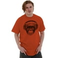 thumbnail image 1 of Smile Monkey Headphones Hipster Funny Plus Size Crewneck Graphic Tee Shirt Brisco Brands 5X, 1 of 4