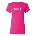 thumbnail image 1 of Smile No One Cares How You Feel Sarcastic Novelty Gift Idea Adult Humor Funny Women's Casual Tees, 1 of 3
