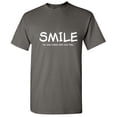 thumbnail image 1 of Smile No One Cares How You Feel Sarcastic Premium T Shirt Adult Humor Funny Saying Graphic Tee For Xmas Pre Birthday Anniversary Gift Hilarious Novelty Tshirt, 1 of 5