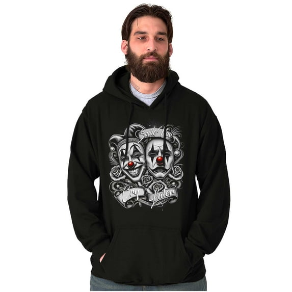 Smile Now Cry Later Clown Masks Hoodie Sweatshirt Women Men Brisco Brands S