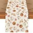 thumbnail image 1 of Smile Orange Pumpkins Fall Maple Leaves Fall Table Runner, Seasonal Autumn Kitchen Dining Table Decoration for Home Party Decor 13x72 Inch, 1 of 7