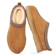 thumbnail image 1 of Smile Popcorn Women's Fuzzy Slippers Cozy Suede Slippers Winter House Shoes Indoor Outdoor, Chestnut, 1 of 7