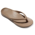 thumbnail image 1 of Smile Popcorn Women's Flip Flops Lightweight Thong Sandals Summer Beach Sandals with Arch Support, Brown, 1 of 7