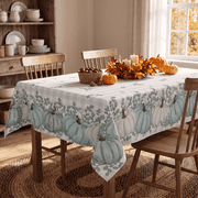 Sm:)e Pumpkins Buffalo Plaid Fall Thanksgiving Tablecloth 60x84 Inch, Rectangle