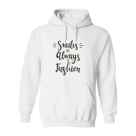 Smile Quote Hoodie Women -Image by Shutterstock, Female x-Large