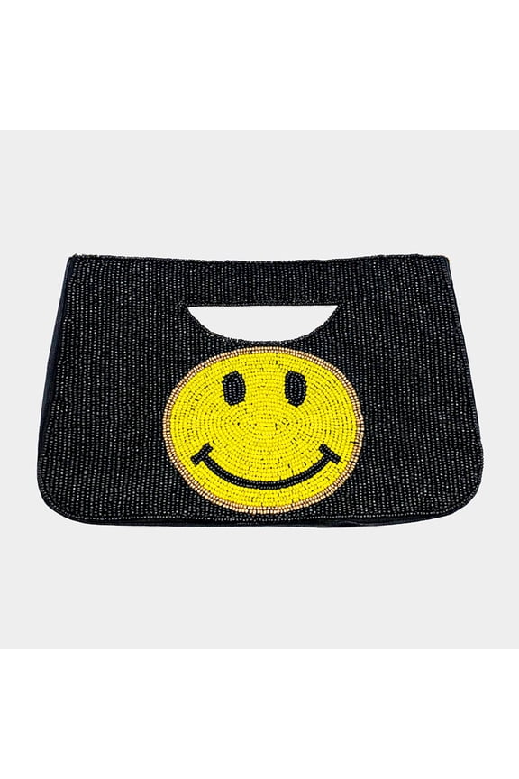 Smile Seed Beaded Tote / Crossbody Bag