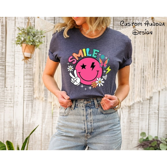 Smile Shirt, Motivational Shirt, Inspiration Shirt, Daisy Smile Shirt, Positive Shirt, Be Happy T-Shirt, Good Vibes Tee, Smiley Face Shirt All Size S-5Xl