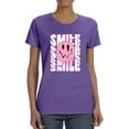 thumbnail image 1 of Smile Slogan. Shaped T-Shirt Women -Image by Shutterstock, Female 3X-Large, 1 of 4