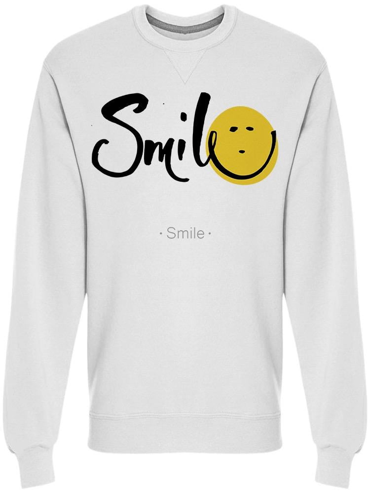 Smile Smile Happy Face Yellow Sweatshirt Men -Image by