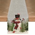 thumbnail image 1 of Smile Snowman Birds Trees Christmas Table Runner Grey 13 x 72 Inch, 1 of 2