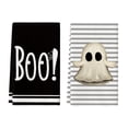 thumbnail image 1 of Sm:)e Spider Web Stripes Ghost Boo Halloween Kitchen Towels Dish Towels 18x26 Inch Set of 2, 1 of 6