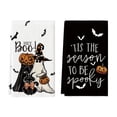 thumbnail image 1 of Sm:)e Spooky Pumpkin Ghost Boo Bat Halloween Kitchen Dish Towels 2 Set 18 x 26 inch, 1 of 6