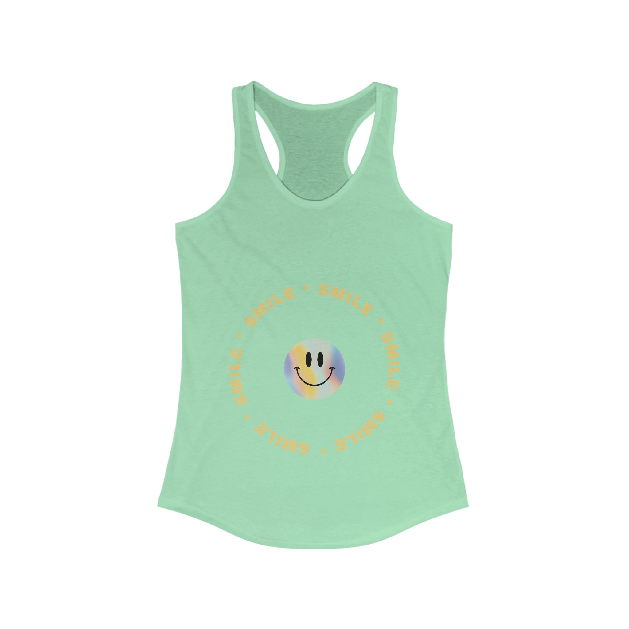 Happy Tank Smile Tank Top, Ladies Tank Top, Happy Tank, Razorback Tank, Happyface ...