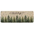 thumbnail image 1 of Sm:)e Trees Merry Christmas Floor Doormat 17x47 Inch Winter Decorative Rug Non-Slip Washable, 1 of 6