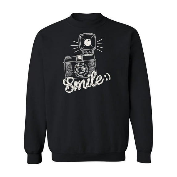 Smile! Vintage Camera Sweatshirt Men -Image by Shutterstock, Male 5X-Large