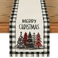 thumbnail image 1 of Smile Waterclor Buffalo Plaid Winter Christmas Table Runner 13 x 72 Inch, 1 of 8