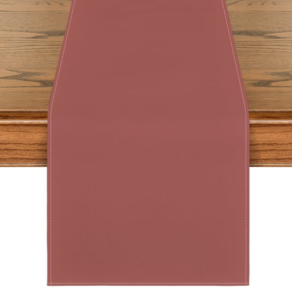 Smile Watercolor Pink and Beige Buffalo Plaid Christmas Trees Merry Xmas Table Runner 13 x 72 Inch