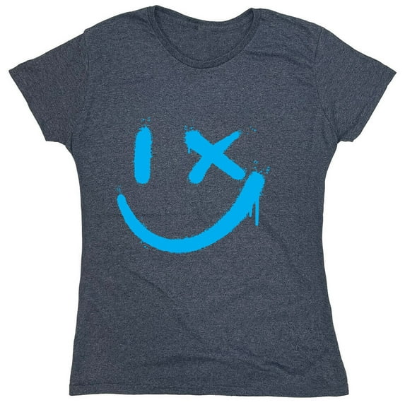 Smile Wink Sarcastic Humor Novelty Funny Women's Casual Tees