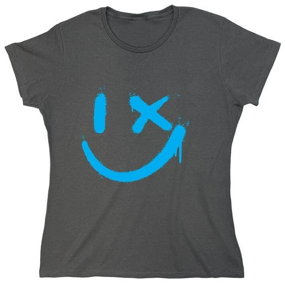 Smile Wink Sarcastic Humor Novelty Funny Women's Casual Tees