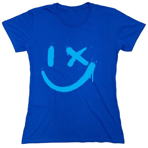 Smile Wink Sarcastic Humor Novelty Funny Women's Casual Tees